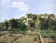 Camille Pissarro Pang plans Schwarz, secret garden homes oil painting